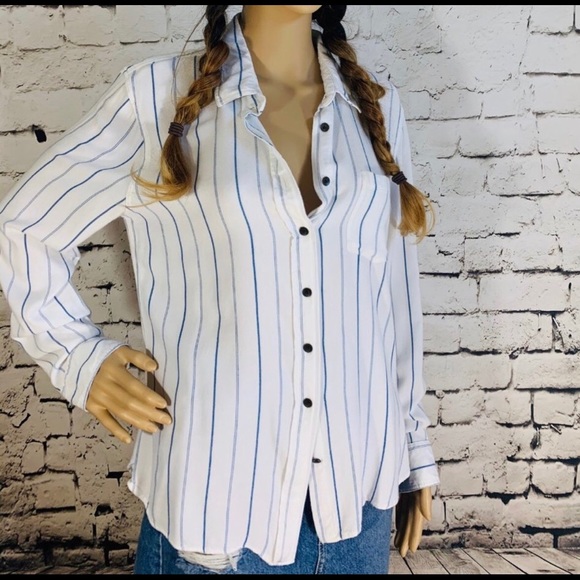 Jach's Girlfriend striped button down - Picture 1 of 3